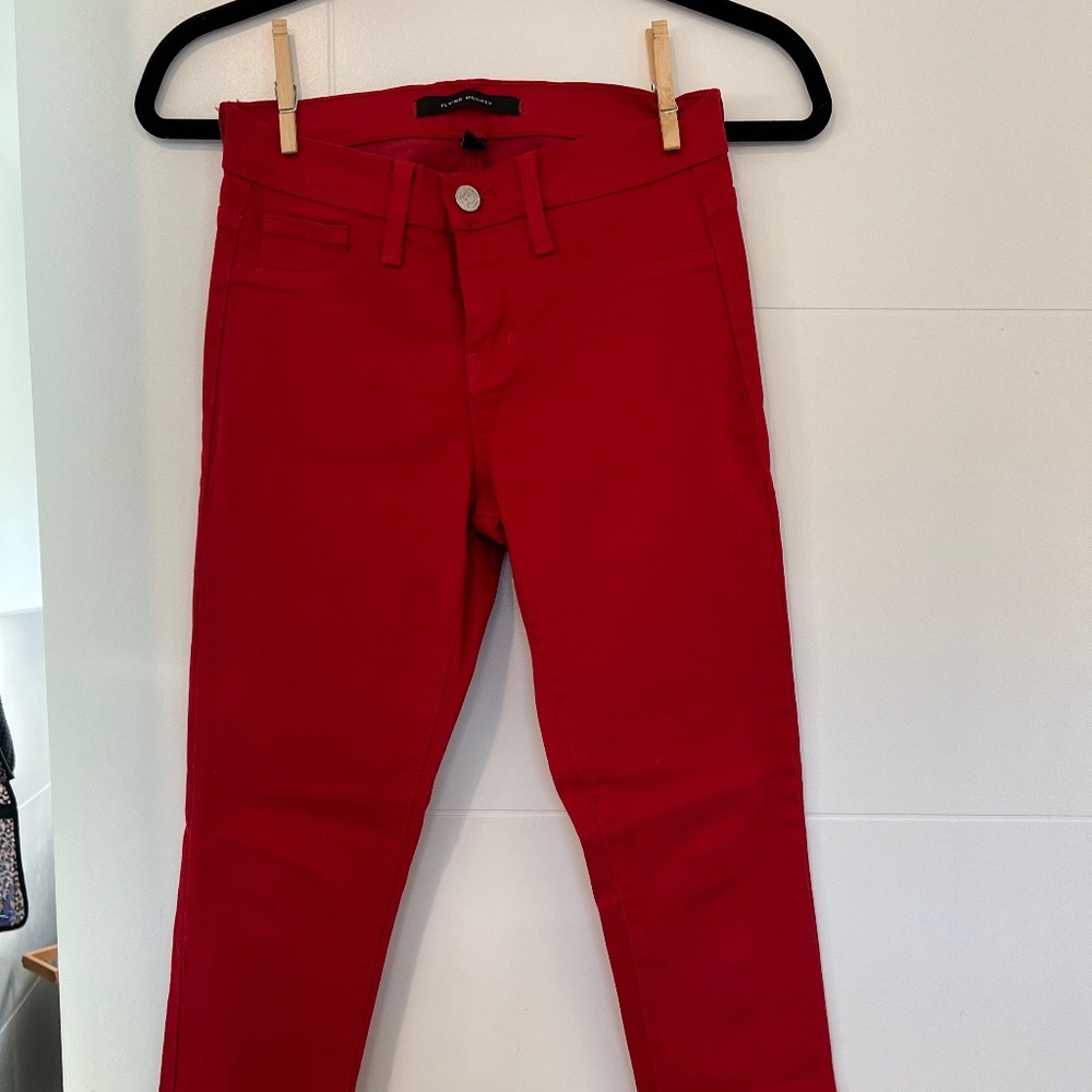 Womens Flying Monkey Red Skinny Jeans